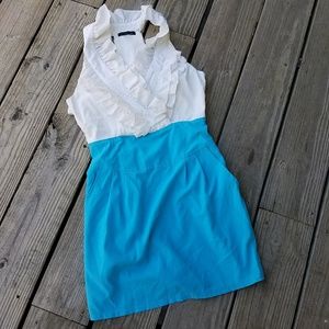 CALS Color Block Halter Dress